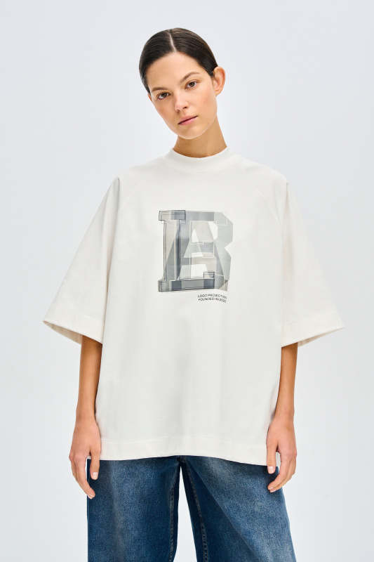 Футболка с рукавом реглан LB WHITE